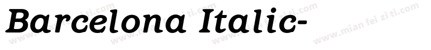 Barcelona Italic字体转换